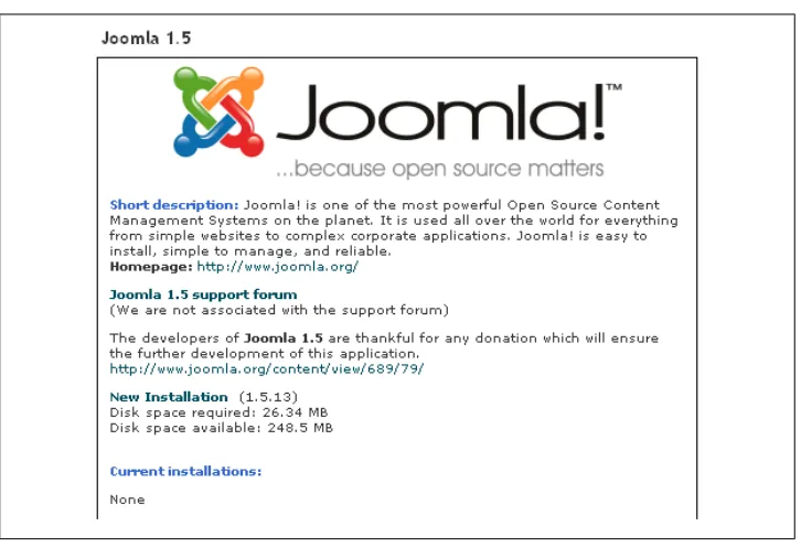 Figure 2-1. Fantastico splash screen for Joomla 1.5