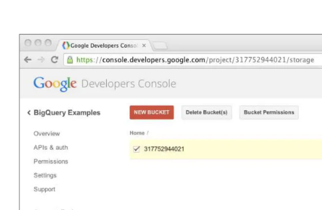 Figure 3.13:  Google Cloud Storage Manager
