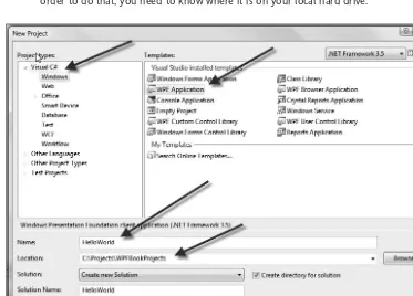 Figure 2-5. This is how your New Project dialog box should look in Visual Studio 2008.