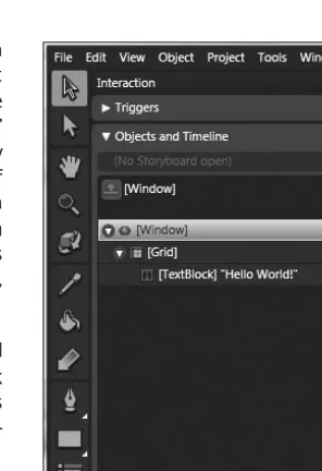 Figure 2-10. This is what your “Hello World!” application looks like in Blend’s new Split view.