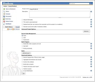 Figure 3-3. The main build configuration screen