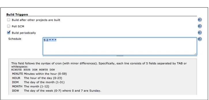 Figure 3-9. Configuring a build to run nightly