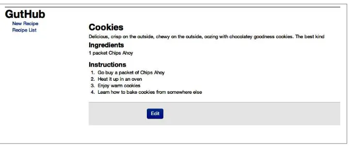 Figure 4-1. GutHub: A simple recipe management application