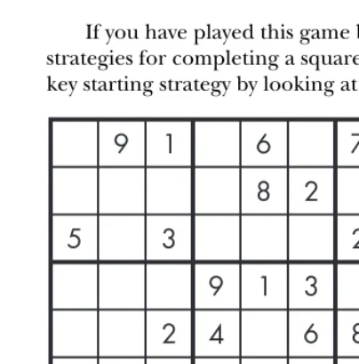 Figure 1-11: An easy sudoku square puzzle