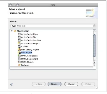 Figure 1-1. Creating a new Flex project