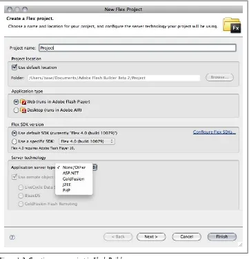 Figure 1-2. Creating a new project in Flash Builder