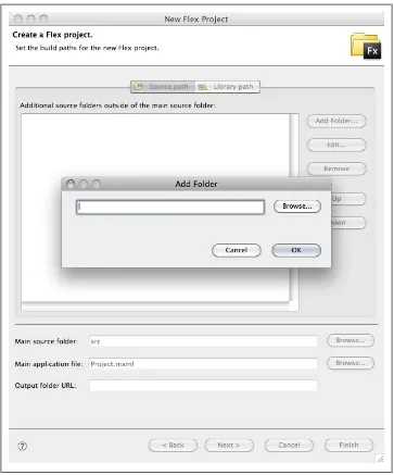 Figure 1-5. Setting any additional source paths for a Flex project