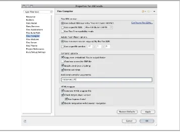 Figure 1-9. Setting compiler options