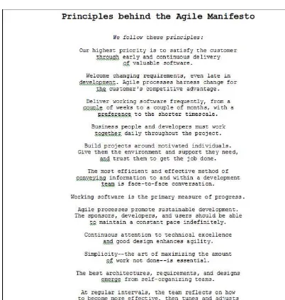 Figure 1-4. The Twelve Principles behind the Agile Manifesto 