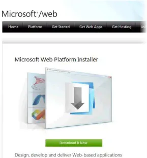 Figure 2. Downloading the Web Platform Installer