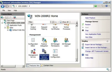 Figure 6. Using the IIS Manager tool