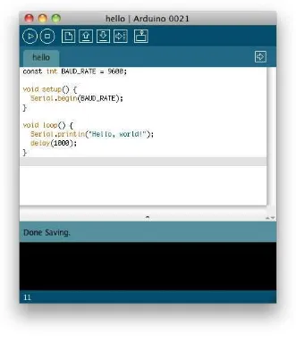 Figure 1.6: The Arduino IDE is well arranged.