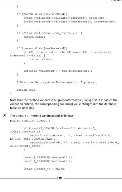 table via User Dao.