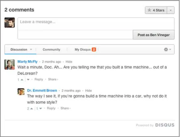 Figure 1.3An example commenting section on a publisher’s website, powered by 