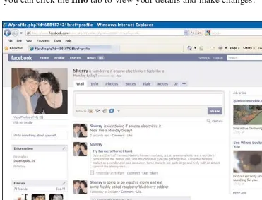FIGURE 1.2Here’s an example of a profile page on Facebook.