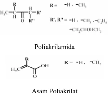 Gambar 2. Poliacrilamida dan Asam Poliakrilat 