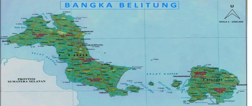 Gambar 1. Provinsi Kepulauan Bangka Belitung 