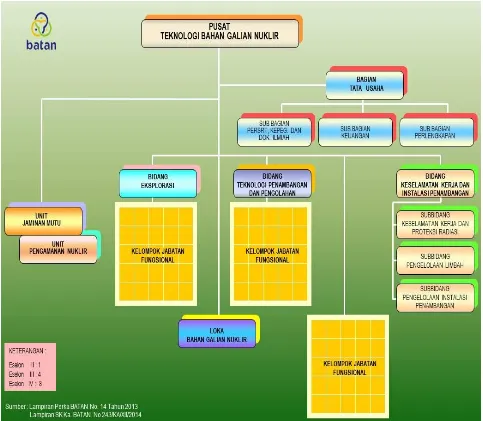 Gambar 1. Struktur Organisasi Pusat Teknologi Bahan Galian Nuklir 