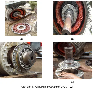 Gambar 4. Perbaikan bearing motor CDT-2.1  