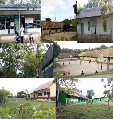 Gambar gedung Koperasi, gedung sekolah (TK, SD, SMP, SMA), Laboratorium, Poskestren dan lapangan olahraga