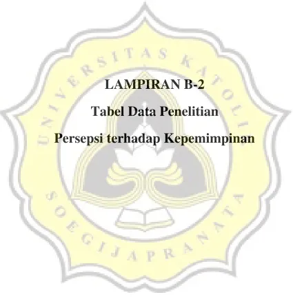 Tabel Data Penelitian 