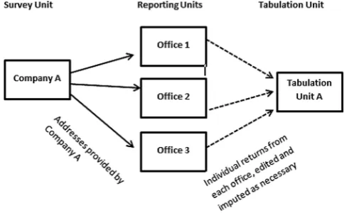 Figure  1. Illustration of Multiple Reporting Units Associated with a Single Tabulation Unit