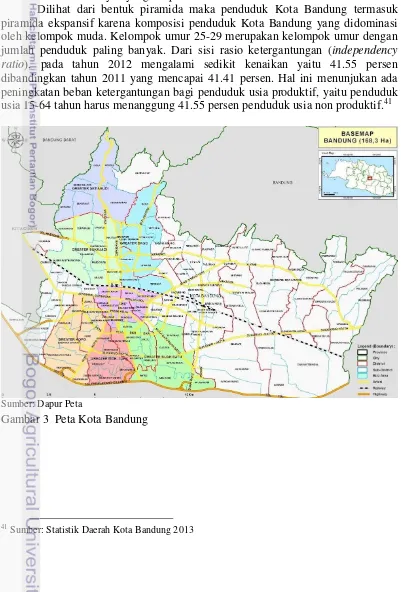 Gambar 3  Peta Kota Bandung 