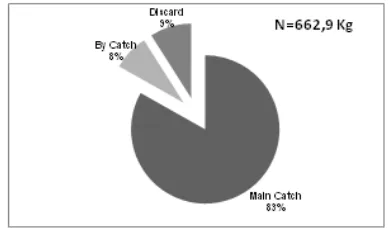 Gambar 3. Percentage  main catch, bycatch, dan
