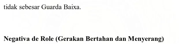 gambar dua orang capoeirista  melakukan gerakan bertahan dan menyerang. 