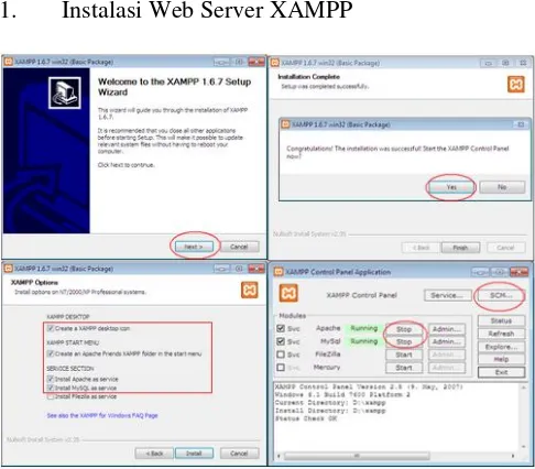 Gambar 14. Instalasi aplikasi Xampp-win32-1.6.7 