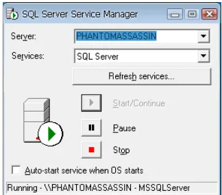 Gambar 6. Menjalankan SQL Server 