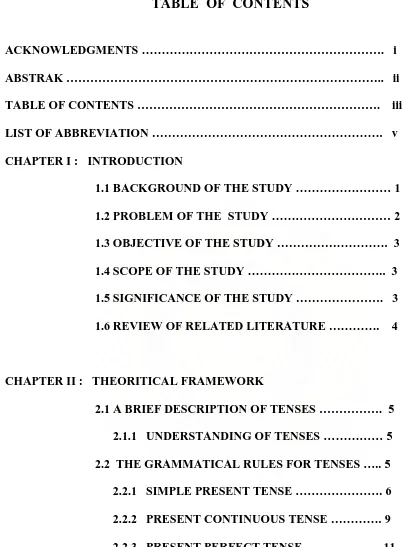 TABLE  OF  CONTENTS 