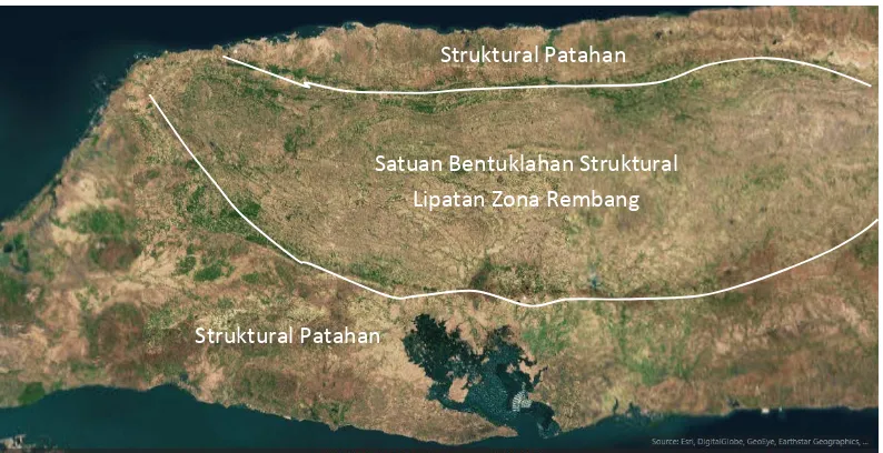 Gambar 2. 4 Sumber :  Zona Rembang Kawasan Madura Jawa Timur Citra ArcGIS EARTH 2017 