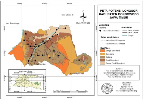 Gambar 1.35 peta potensi longsor