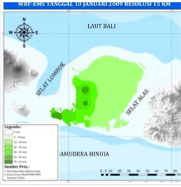 Gambar 2.3 peta hasil interpolasi titik observasi