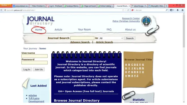 Gambar 6 : Tampilan Journal Directory 