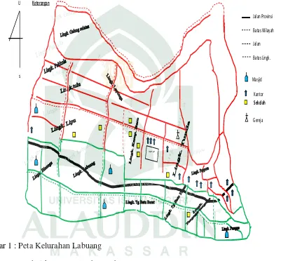 Gambar 1 : Peta Kelurahan Labuang 