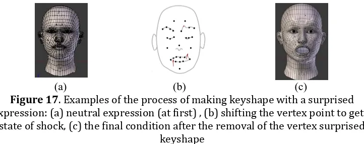 Figure 17(a) . Examples of the process of making keyshape with a surprised 