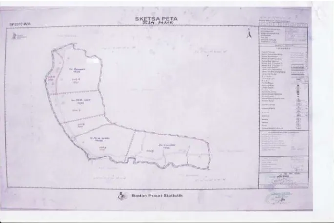 Gambar 3.1 : Peta  Desa Parak Sumber : Dokumen Pribadi Desa Parak 