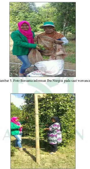 Gambar 5. Foto Bersama informan Ibu Nurgita pada saat wawancara 