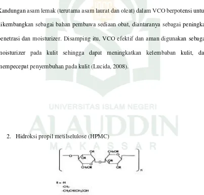 Gambar 3. Rumus bangun HPMC (Rowe., dkk, 2005). 