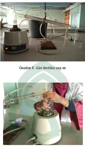 Gambar 6. Alat destilasi uap air 