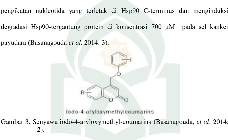 Gambar 3. Senyawa iodo-4-aryloxymethyl-coumarins (Basanagouda, et al. 2014: 