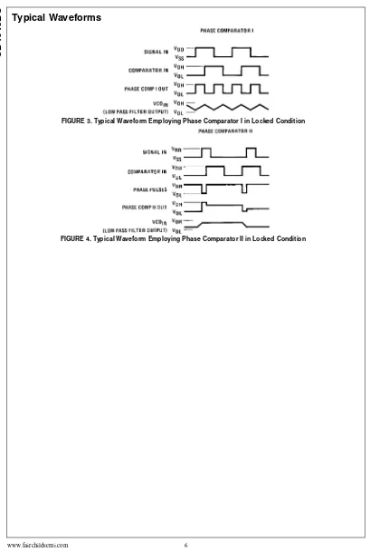 FIGURE 3. Typical Waveform Employing Phase Comparator I in Locked Condition