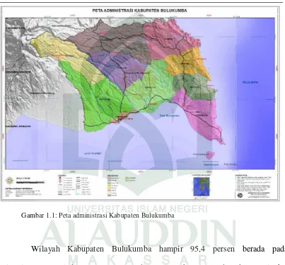 Gambar 1.1: Peta administrasi Kabupaten Bulukumba 