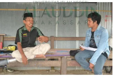 Gambar III wawancara dengan bapak Lahaling masyarakat Desa Massewae 