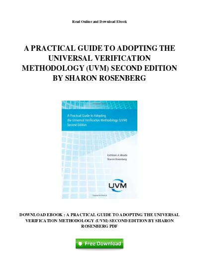 A PRACTICAL GUIDE TO ADOPTING THE UNIVERSAL VERIFICATION METHODOLOGY ...