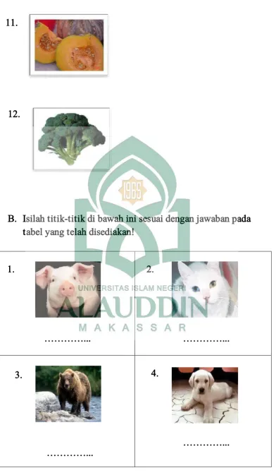 tabel yang telah disediakan! 