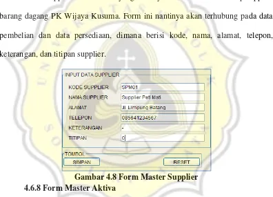 Gambar 4.7 Form Master Paket 