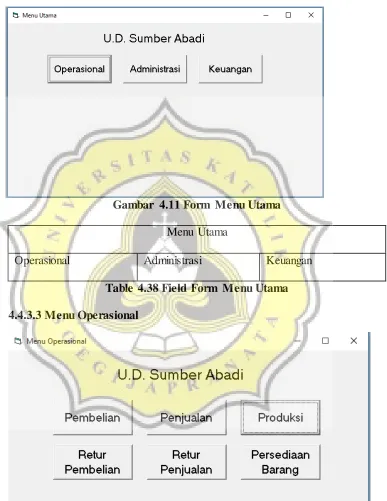 Gambar 4.11 Form Menu Utama 